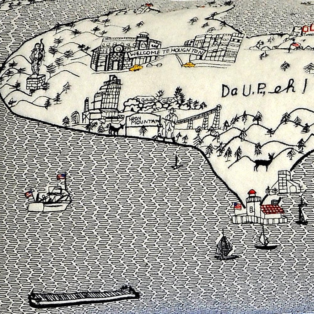 46" White Michigan Daylight Skyline Lumbar Decorative Pillow - Homeroots - Flyclothing LLC