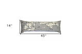 46" White Michigan Daylight Skyline Lumbar Decorative Pillow - Homeroots - Flyclothing LLC