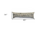 46" White New Orleans Daylight Skyline Lumbar Decorative Pillow - Homeroots - Flyclothing LLC