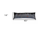 46" Black NYC Nighttime Skyline Lumbar Decorative Pillow - Homeroots - Flyclothing LLC