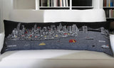46" Black NYC Nighttime Skyline Lumbar Decorative Pillow - Homeroots - Flyclothing LLC