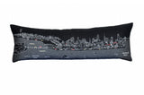 46" Black Philadelphia Nighttime Skyline Lumbar Decorative Pillow - Homeroots - Flyclothing LLC