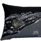 46" Black Pittsburgh Nighttime Skyline Lumbar Decorative Pillow - Homeroots - Flyclothing LLC