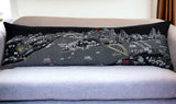46" Black Pittsburgh Nighttime Skyline Lumbar Decorative Pillow - Homeroots - Flyclothing LLC