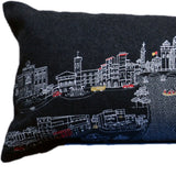 46" Black Rome Nighttime Skyline Lumbar Decorative Pillow - Homeroots - Flyclothing LLC