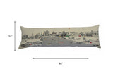46" White Rome Daylight Skyline Lumbar Decorative Pillow - Homeroots - Flyclothing LLC