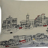 46" White Rome Daylight Skyline Lumbar Decorative Pillow - Homeroots - Flyclothing LLC