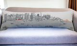 46" White San Francisco Daylight Skyline Lumbar Decorative Pillow - Homeroots - Flyclothing LLC