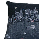 46" Black Sydney Nighttime Skyline Lumbar Decorative Pillow - Homeroots - Flyclothing LLC