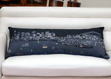 46" Black Sydney Nighttime Skyline Lumbar Decorative Pillow - Homeroots - Flyclothing LLC