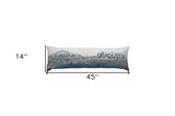 46" White Sydney Daylight Skyline Lumbar Decorative Pillow - Homeroots - Flyclothing LLC