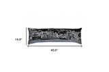 46" Black Vail Nighttime Skyline Lumbar Decorative Pillow - Homeroots - Flyclothing LLC