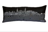 25" Black Charleston Nighttime Skyline Lumbar Decorative Pillow - Homeroots - Flyclothing LLC