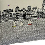 25" White Charleston Daylight Skyline Lumbar Decorative Pillow - Homeroots - Flyclothing LLC