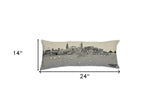 25" White Charleston Daylight Skyline Lumbar Decorative Pillow - Homeroots - Flyclothing LLC