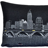 25" Black Cleveland Nighttime Skyline Lumbar Decorative Pillow - Homeroots - Flyclothing LLC