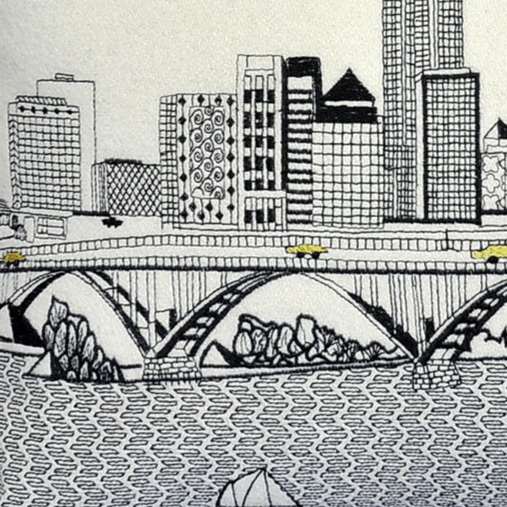 25" White Cleveland Daylight Skyline Lumbar Decorative Pillow - Homeroots - Flyclothing LLC