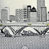 25" White Cleveland Daylight Skyline Lumbar Decorative Pillow - Homeroots - Flyclothing LLC