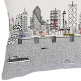 25" White Dallas Daylight Skyline Lumbar Decorative Pillow - Homeroots - Flyclothing LLC