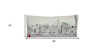 25" White Hong Kong Daylight Skyline Lumbar Decorative Pillow - Homeroots - Flyclothing LLC