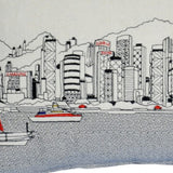 25" White Hong Kong Daylight Skyline Lumbar Decorative Pillow - Homeroots - Flyclothing LLC