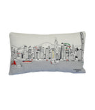 25" White Hong Kong Daylight Skyline Lumbar Decorative Pillow - Homeroots - Flyclothing LLC