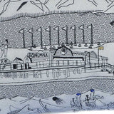 25" White Homer Spit Daylight Skyline Lumbar Decorative Pillow - Homeroots - Flyclothing LLC