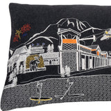 25" Black Jackson Nighttime Skyline Lumbar Decorative Pillow - Homeroots - Flyclothing LLC