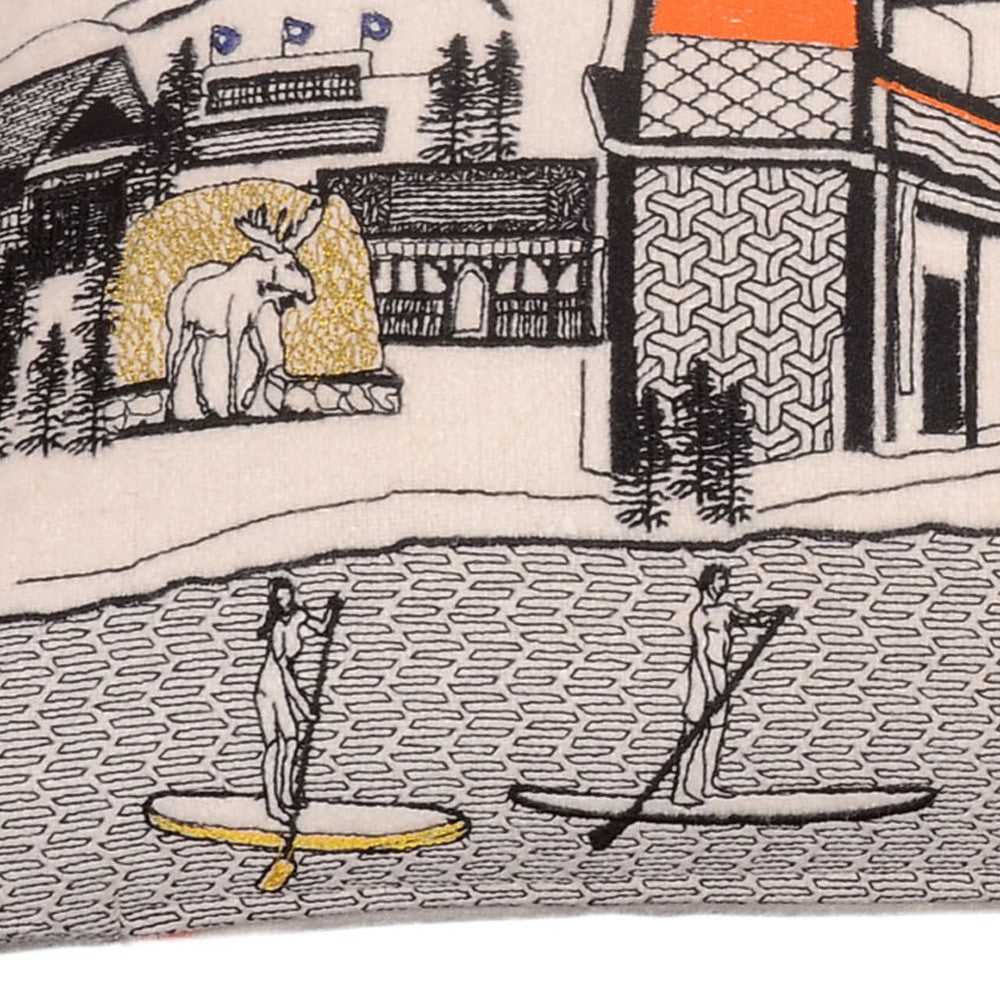 25" White Jackson Daylight Skyline Lumbar Decorative Pillow - Homeroots - Flyclothing LLC