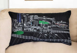25" Black Lexington Nighttime Skyline Lumbar Decorative Pillow - Homeroots - Flyclothing LLC