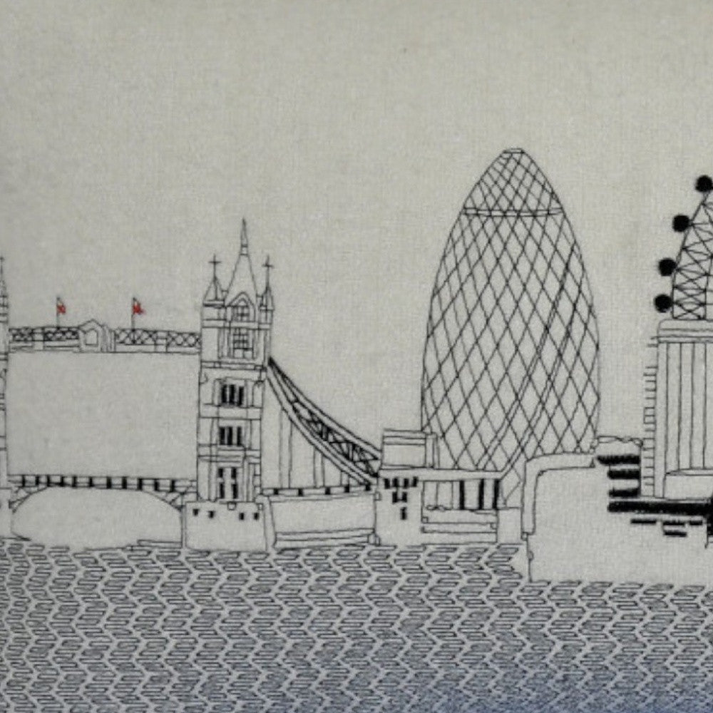 25" White London Daylight Skyline Lumbar Decorative Pillow - Homeroots - Flyclothing LLC