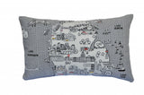 25" White Michigan Lower Peninsula Daylight Skyline Lumbar Decorative Pillow - Homeroots - Flyclothing LLC