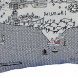 25" White Michigan Upper Peninsula Daylight Skyline Lumbar Decorative Pillow - Homeroots - Flyclothing LLC