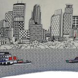 25" White Minneapolis Daylight Skyline Lumbar Decorative Pillow - Homeroots - Flyclothing LLC