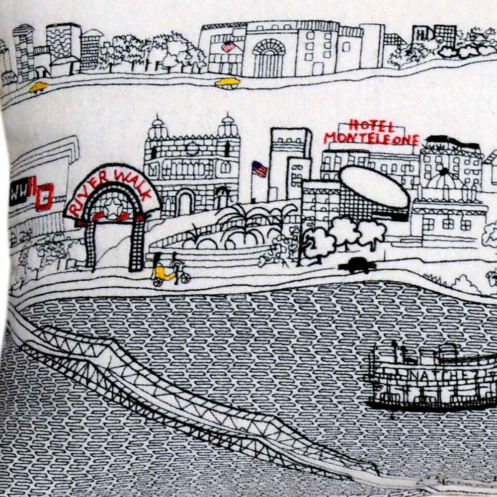 25" White New Orleans Daylight Skyline Lumbar Decorative Pillow - Homeroots - Flyclothing LLC