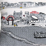 25" White New Orleans Daylight Skyline Lumbar Decorative Pillow - Homeroots - Flyclothing LLC