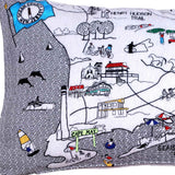 25" White Jersey Shore Daylight Skyline Lumbar Decorative Pillow - Homeroots - Flyclothing LLC