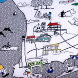 25" White Jersey Shore Daylight Skyline Lumbar Decorative Pillow - Homeroots - Flyclothing LLC