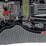 25" Black Tulsa Nighttime Skyline Lumbar Decorative Pillow - Homeroots - Flyclothing LLC