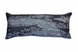 35" Black Amsterdam Nighttime Skyline Lumbar Decorative Pillow - Homeroots - Flyclothing LLC