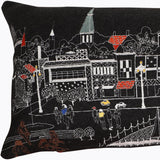 35" Black Annapolis Nighttime Skyline Lumbar Decorative Pillow - Homeroots - Flyclothing LLC