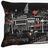 35" Black Annapolis Nighttime Skyline Lumbar Decorative Pillow - Homeroots - Flyclothing LLC