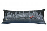 35" Black Atlanta Nighttime Skyline Lumbar Decorative Pillow - Homeroots - Flyclothing LLC