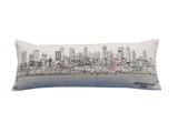 35" White Atlanta Daylight Skyline Lumbar Decorative Pillow - Homeroots - Flyclothing LLC