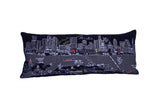 35" Black Austin Nighttime Skyline Lumbar Decorative Pillow - Homeroots - Flyclothing LLC