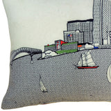 35" White Baltimore Daylight Skyline Lumbar Decorative Pillow - Homeroots - Flyclothing LLC