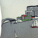 35" White Baltimore Daylight Skyline Lumbar Decorative Pillow - Homeroots - Flyclothing LLC