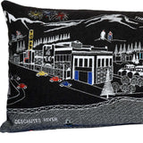 35" Black Bend Nighttime Skyline Lumbar Decorative Pillow - Homeroots - Flyclothing LLC