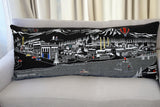 35" Black Bend Nighttime Skyline Lumbar Decorative Pillow - Homeroots - Flyclothing LLC
