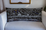 35" Black Breckenridge Nighttime Skyline Lumbar Decorative Pillow - Homeroots - Flyclothing LLC